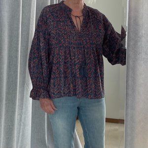 Velvet Brand Peasant Blouse Size S
